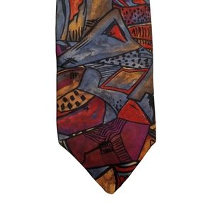 VTG BENCHMARK Colorful Large Print Artistic Men's Tie